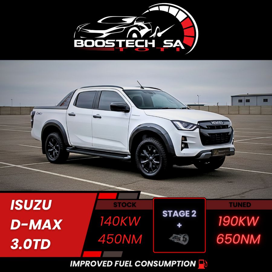 Isuzu D-Max 3.0TD, Stage 2: 140kW and 450Nm stock, 190kW and 650Nm tuned